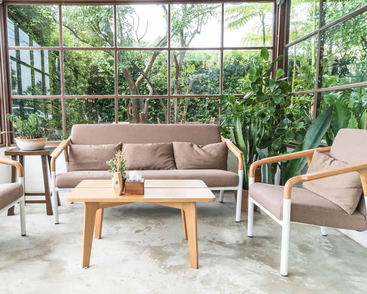 Furniture that works on a large patio